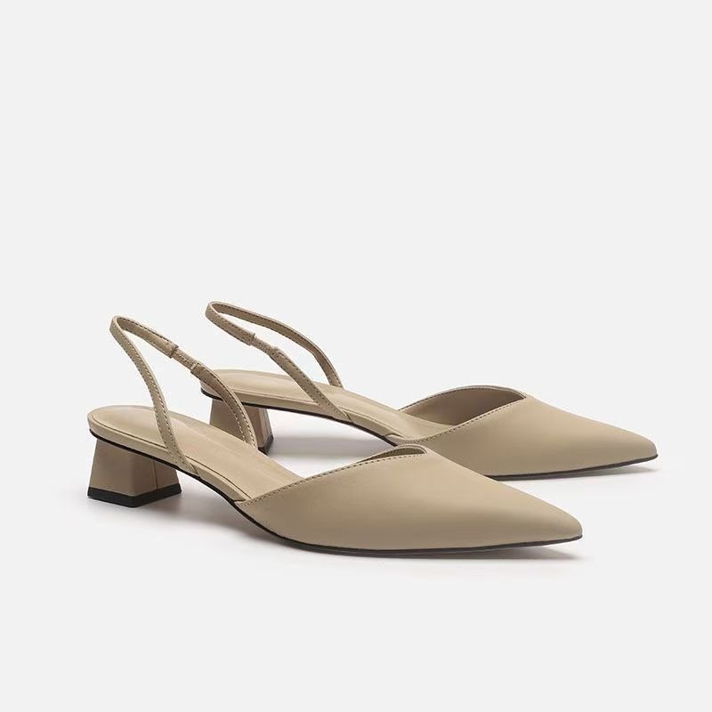 صندل نسائي أخضر بكعب منخفض وحز - مراجعة Sandals وسعره
